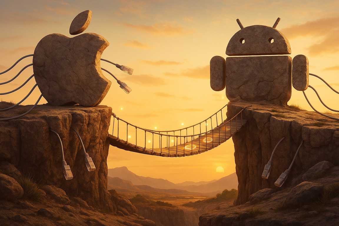 Symbolic bridge between Apple and Android platforms